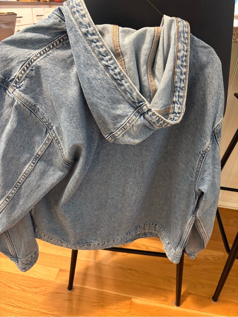 Wild Fable / Target faded blue denim hoodie jacket - size S - Picture 2 of 3